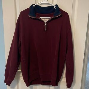 St. John’s Bay Men’s Size Large Maroon Quarter Zip